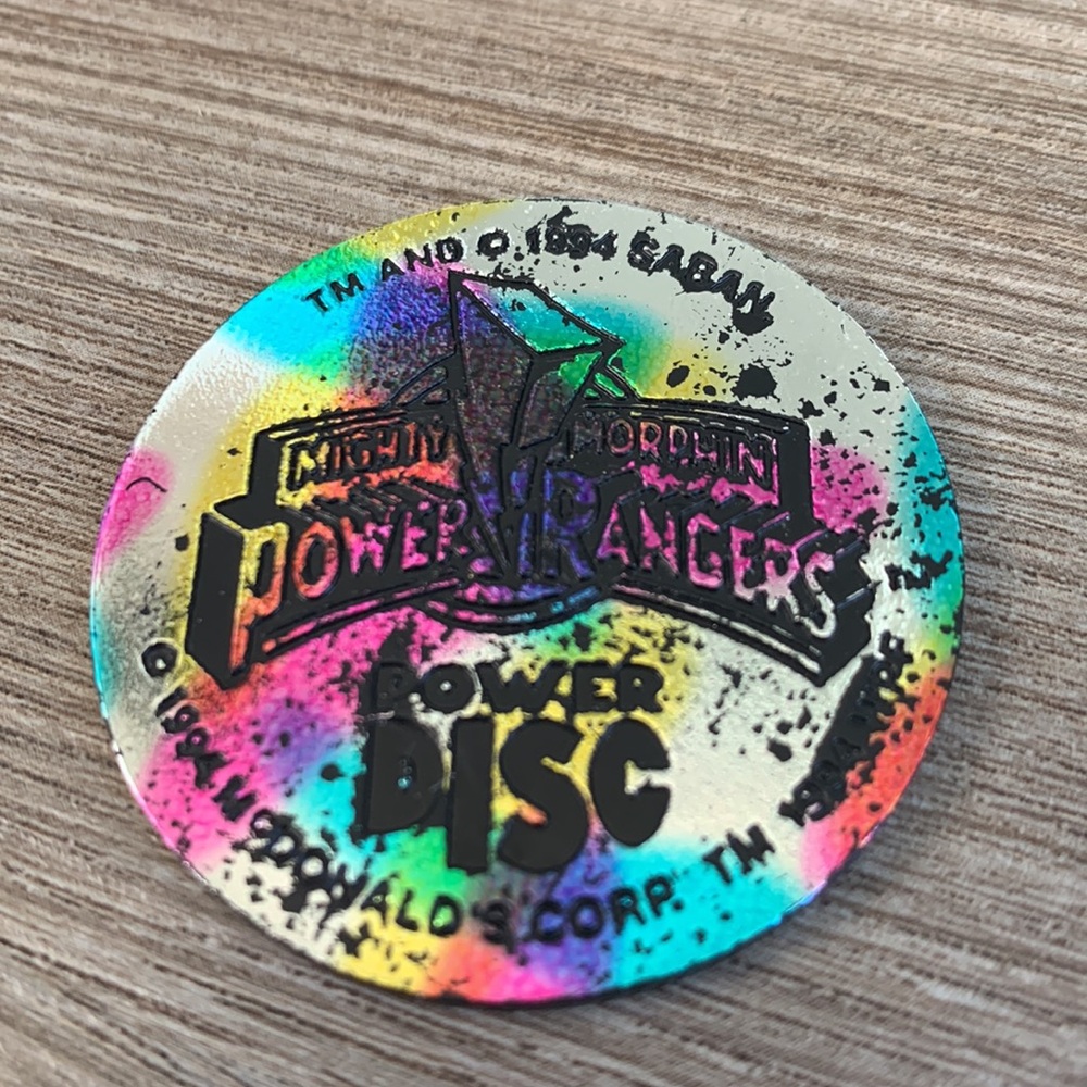 Power Rangers Pogs 1 Slammer 7 Caps McDonald 1994 WPF Mighty Morphin MMPR Saban - Picture 2 of 9
